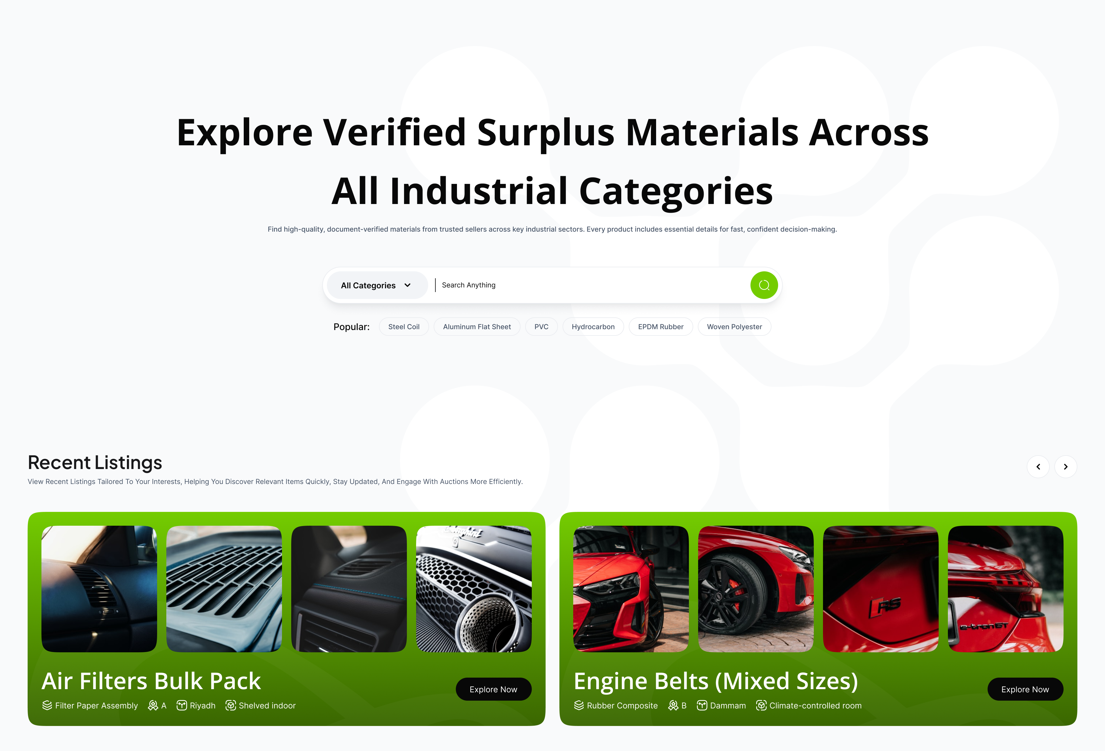 Building a Secure Marketplace for Surplus Industrial Materials